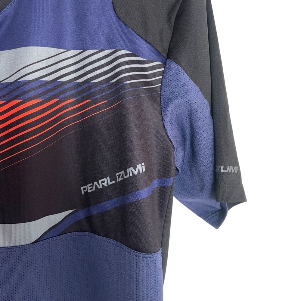 Pearl Izumi Men's Navy and Orange Short Sleeve Tee - Picture 3 of 7